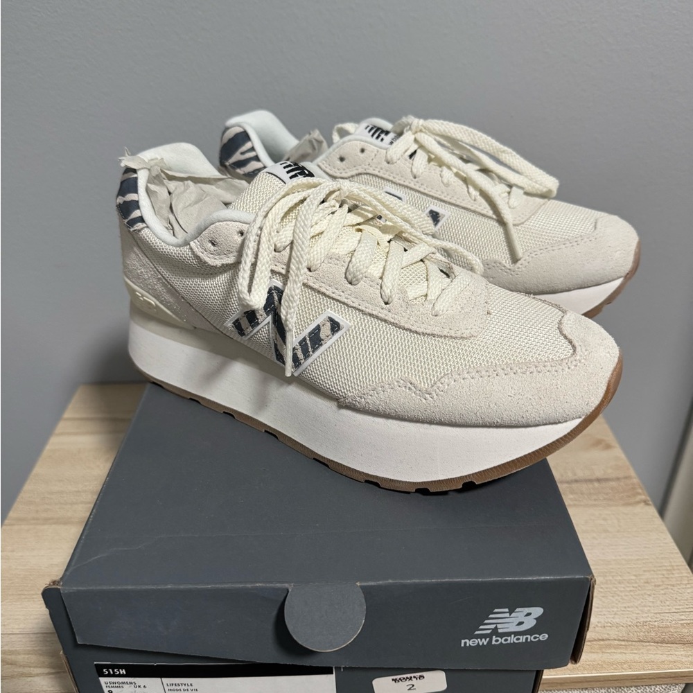 New Balance Off-White and cream zebra